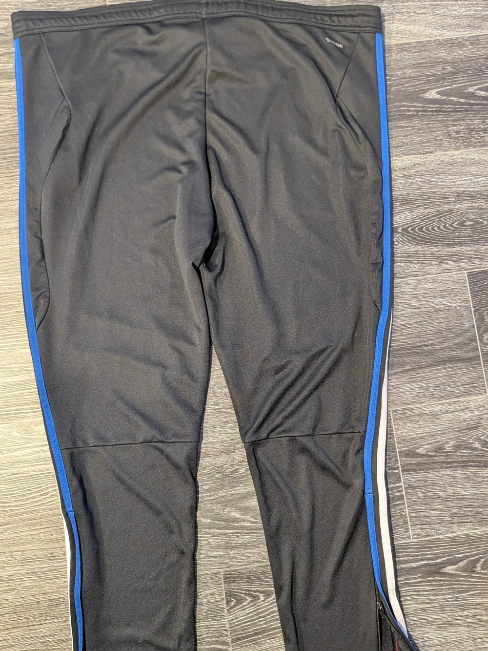 adidas Black Joggers with Red & White Side Stripes